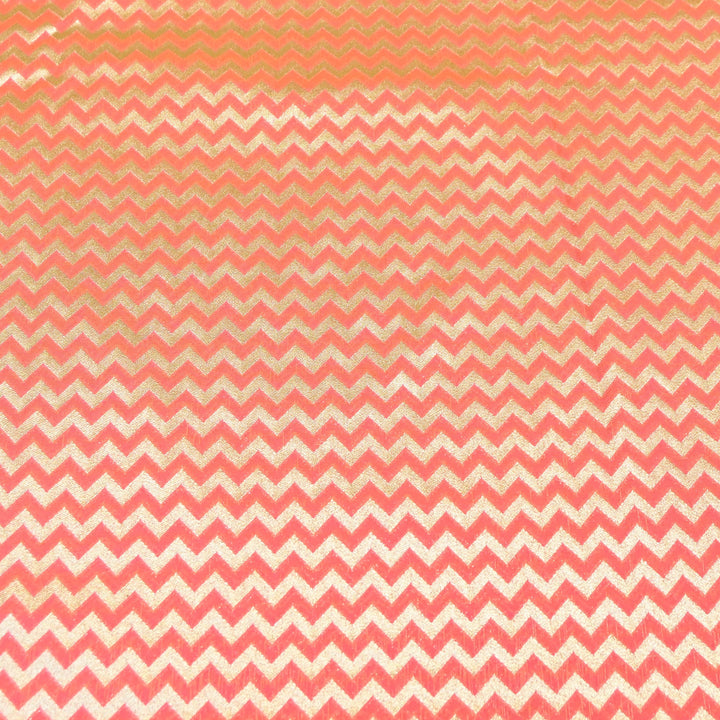 Premium Chanderi Paudi Brocade Jaal Fabric | Designer Fabric | 180000-08
