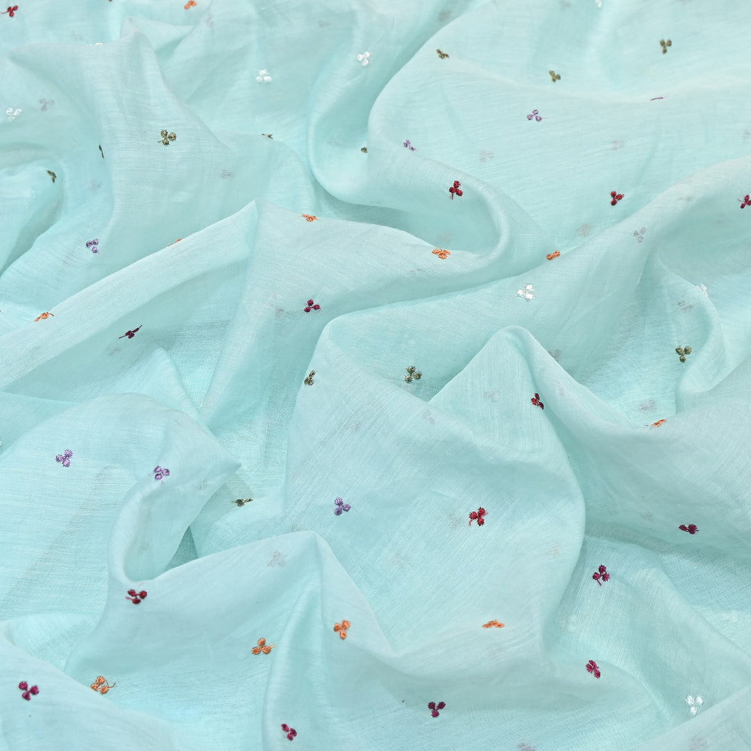 Mul Chanderi Thread Work Embroidery – Designer Summer Fabric GP4010A-6