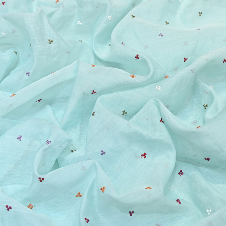 Mul Chanderi Thread Work Embroidery – Designer Summer Fabric GP4010A-6
