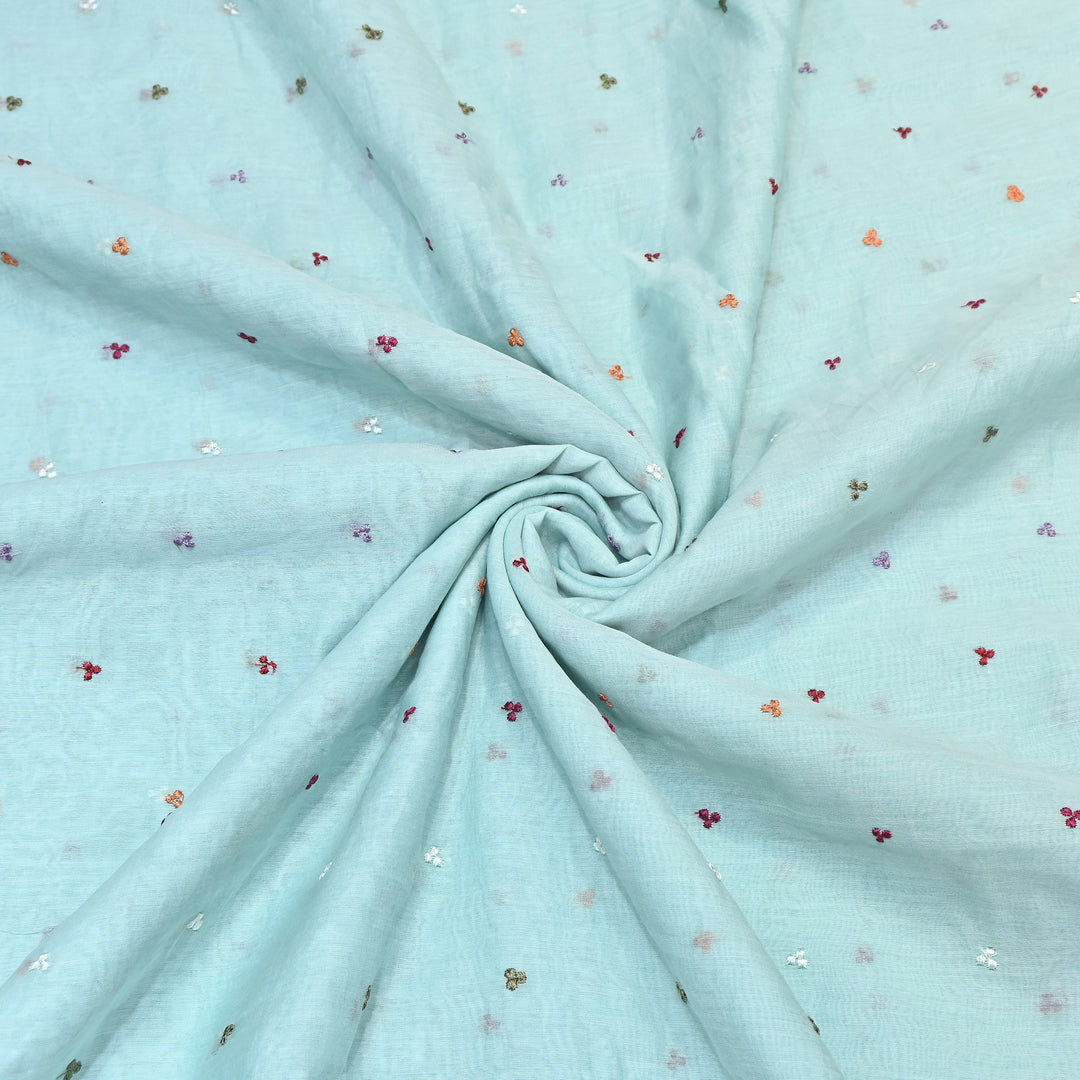 Mul Chanderi Thread Work Embroidery – Designer Summer Fabric GP4010A-6