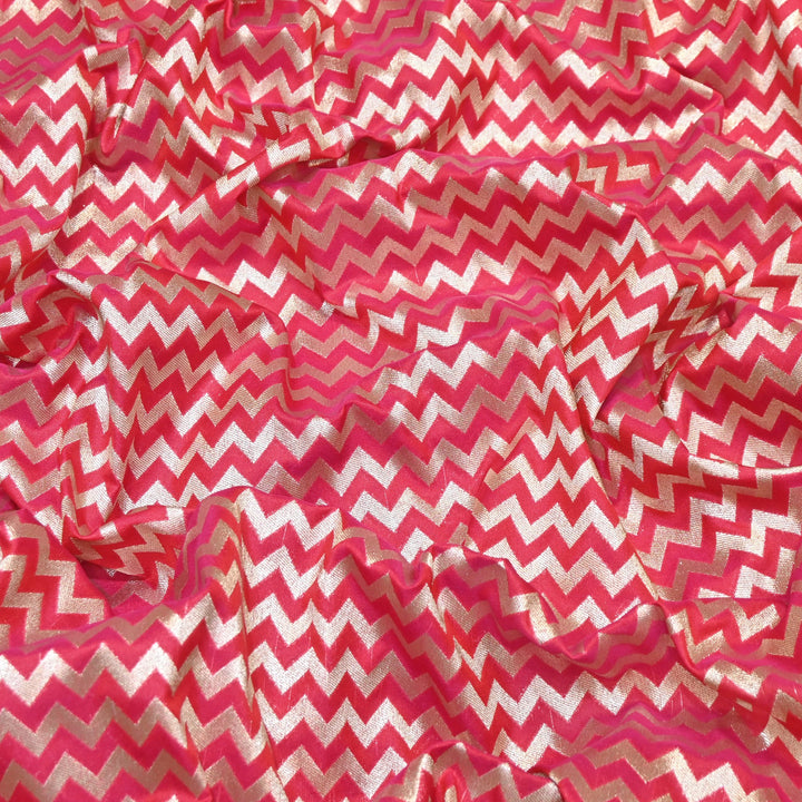 Premium Chanderi Paudi Brocade Jaal Fabric | Designer Fabric | 180000-09