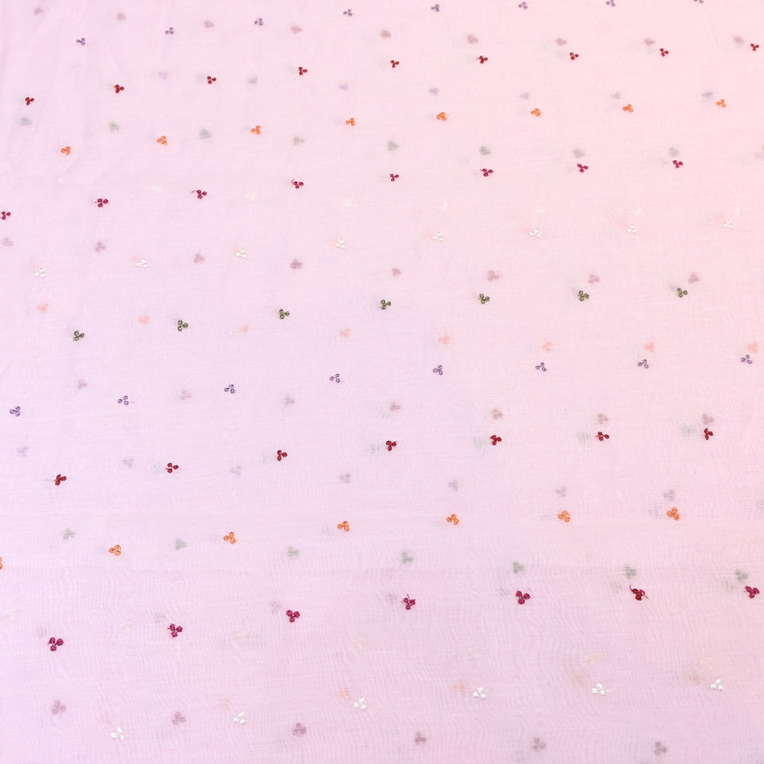 Mul Chanderi Thread Work Embroidery – Designer Summer Fabric GP4010A-7