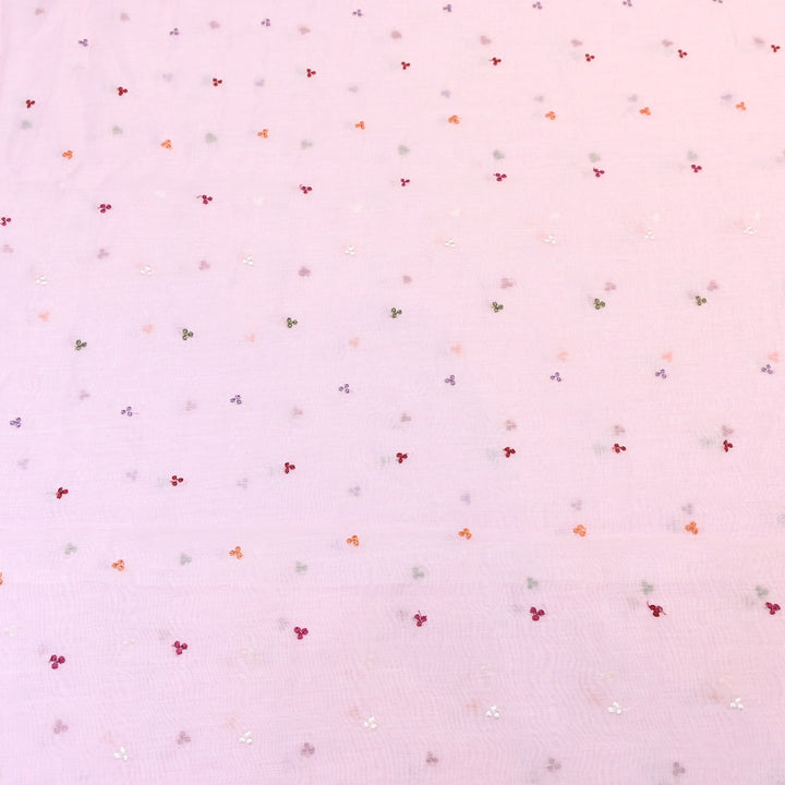 Mul Chanderi Thread Work Embroidery – Designer Summer Fabric GP4010A-7