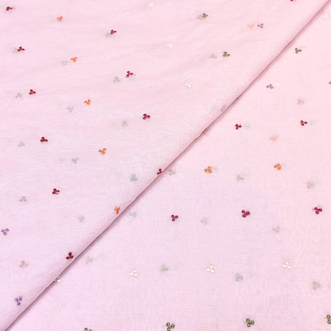 Mul Chanderi Thread Work Embroidery – Designer Summer Fabric GP4010A-7