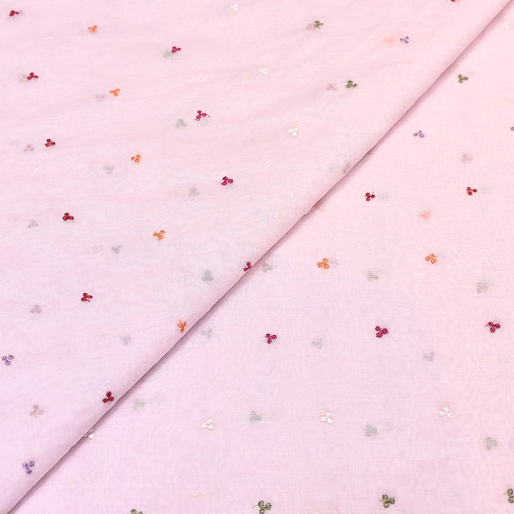 Mul Chanderi Thread Work Embroidery – Designer Summer Fabric GP4010A-7