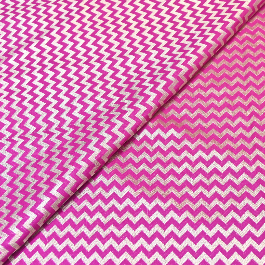 Premium Chanderi Paudi Brocade Jaal Fabric | Designer Fabric | 180000-10