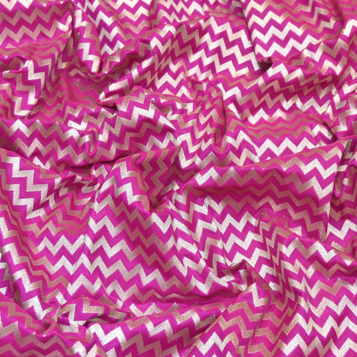 Premium Chanderi Paudi Brocade Jaal Fabric | Designer Fabric | 180000-10