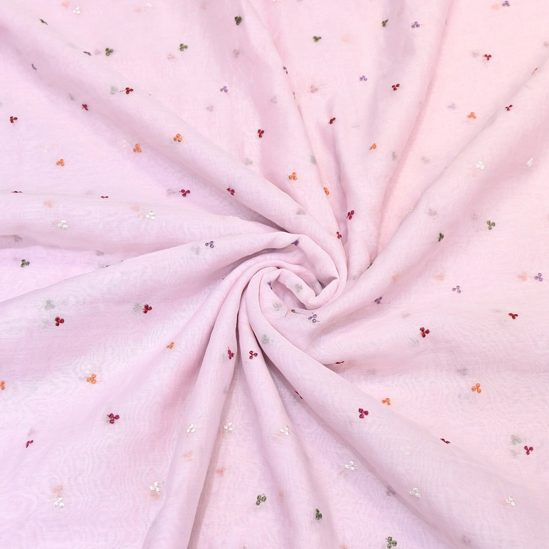 Mul Chanderi Thread Work Embroidery – Designer Summer Fabric GP4010A-7