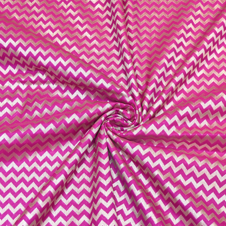 Premium Chanderi Paudi Brocade Jaal Fabric | Designer Fabric | 180000-10