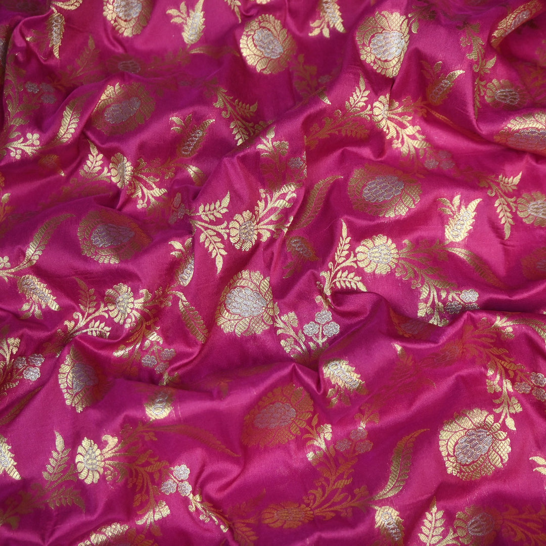 Silk Alfi Zari Brocade Fabric