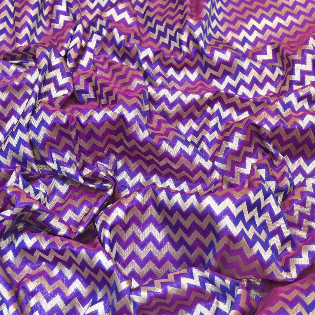 Premium Chanderi Paudi Brocade Jaal Fabric | Designer Fabric | 180000-12