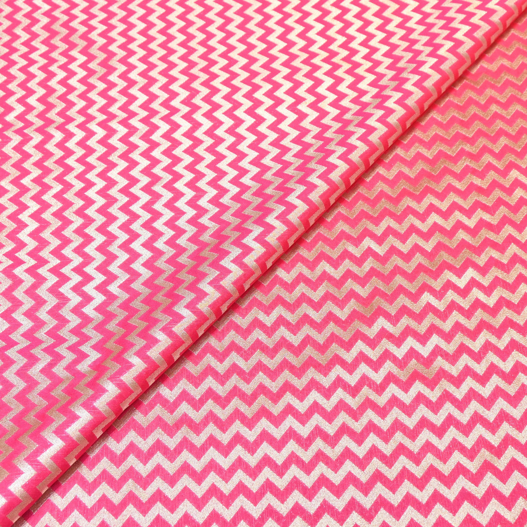Premium Chanderi Paudi Brocade Jaal Fabric | Designer Fabric | 180000-13