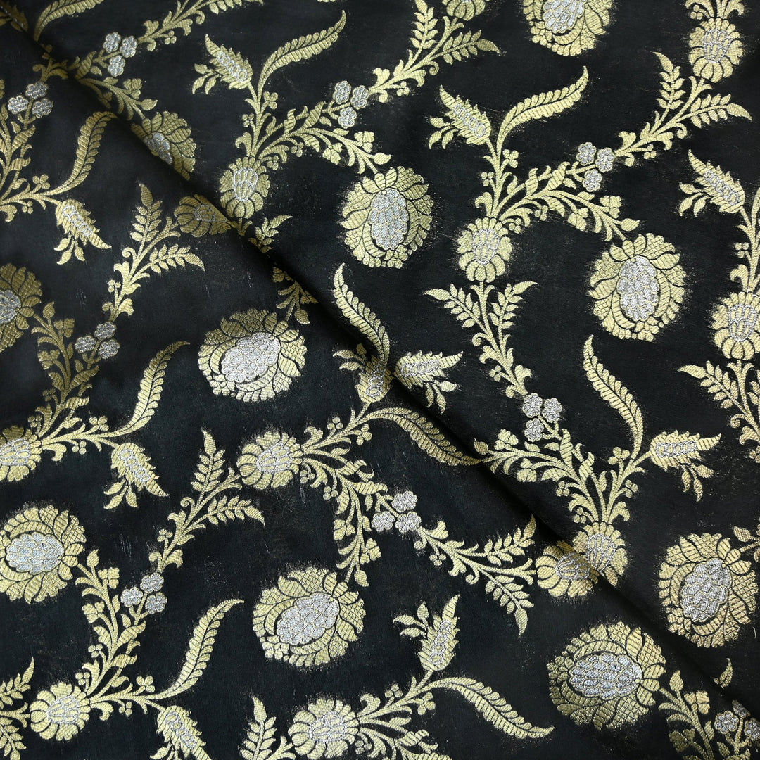 Silk Alfi Zari Brocade Fabric