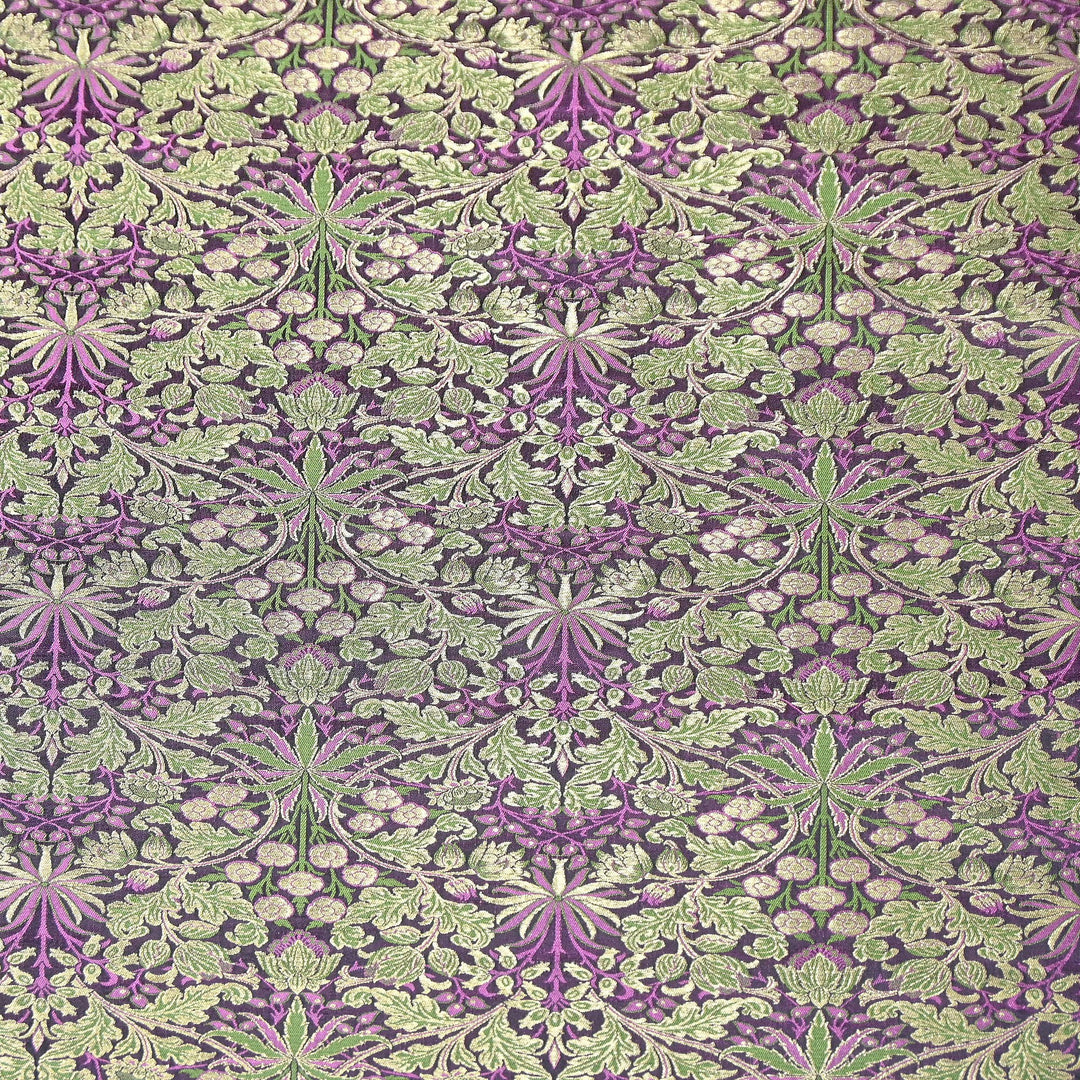Luxury Katan Silk Tehra Zari Brocade Fabric |Traditional Designer Woven Ethnic Fabricc | RS0350-D