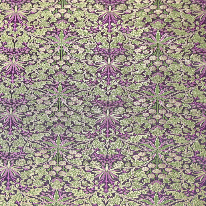 Luxury Katan Silk Tehra Zari Brocade Fabric |Traditional Designer Woven Ethnic Fabricc | RS0350-D