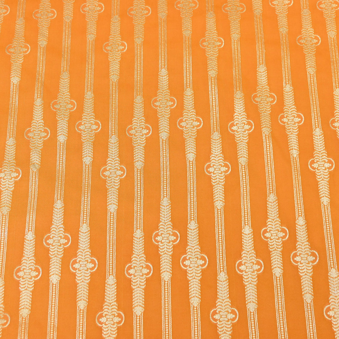 Elegant Chanderi Paudi Brocade Fabric | Soft Lightweight Designer Fabric | 000274-05