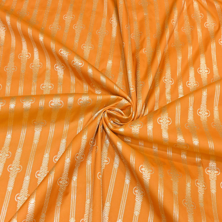 Elegant Chanderi Paudi Brocade Fabric | Soft Lightweight Designer Fabric | 000274-05