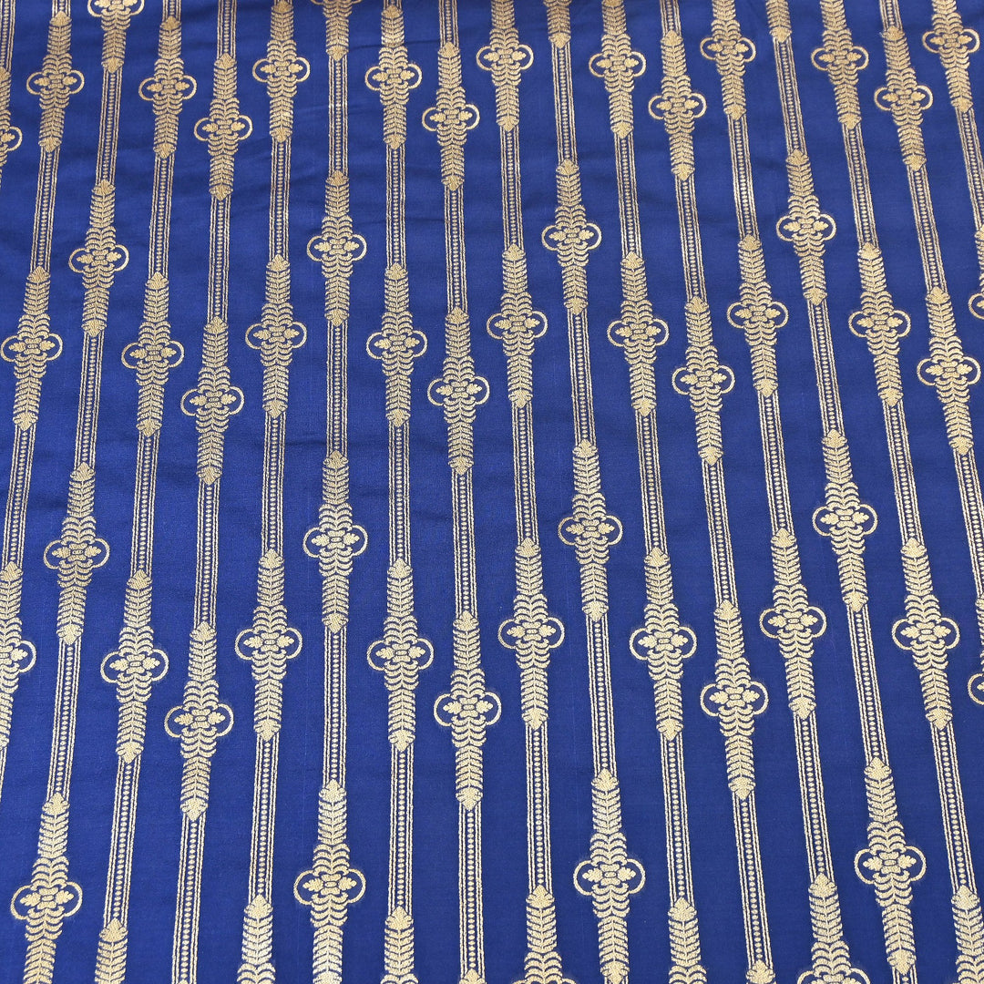 Elegant Chanderi Paudi Brocade Fabric | Soft Lightweight Designer Fabric | 000274-06