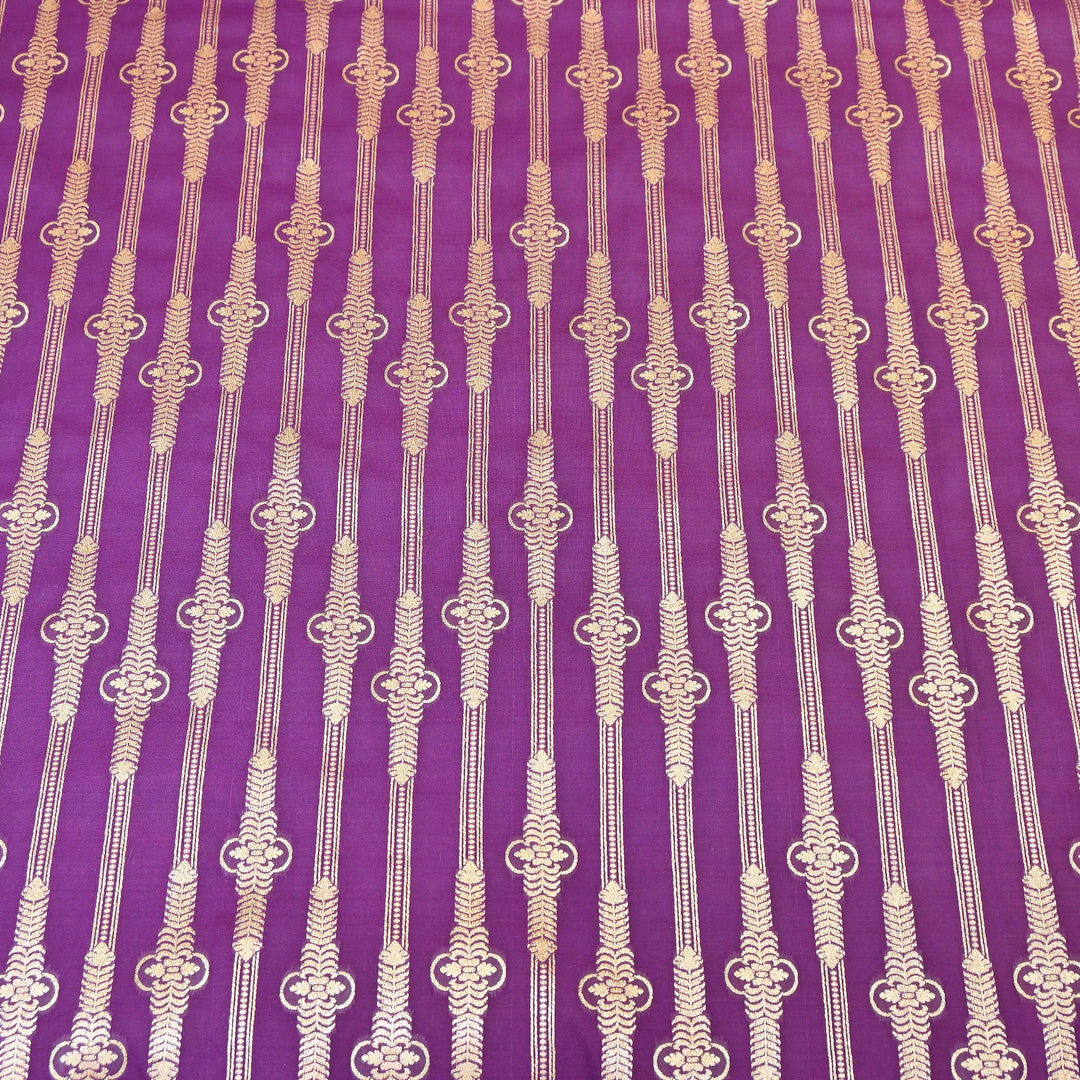 Elegant Chanderi Paudi Brocade Fabric | Soft Lightweight Designer Fabric | 000274-07