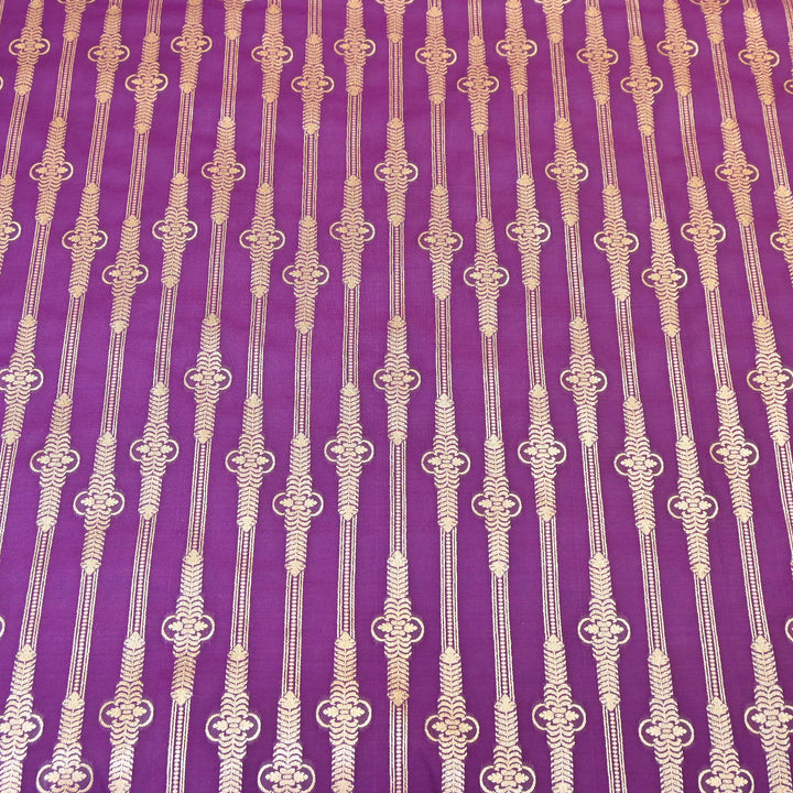 Elegant Chanderi Paudi Brocade Fabric | Soft Lightweight Designer Fabric | 000274-07
