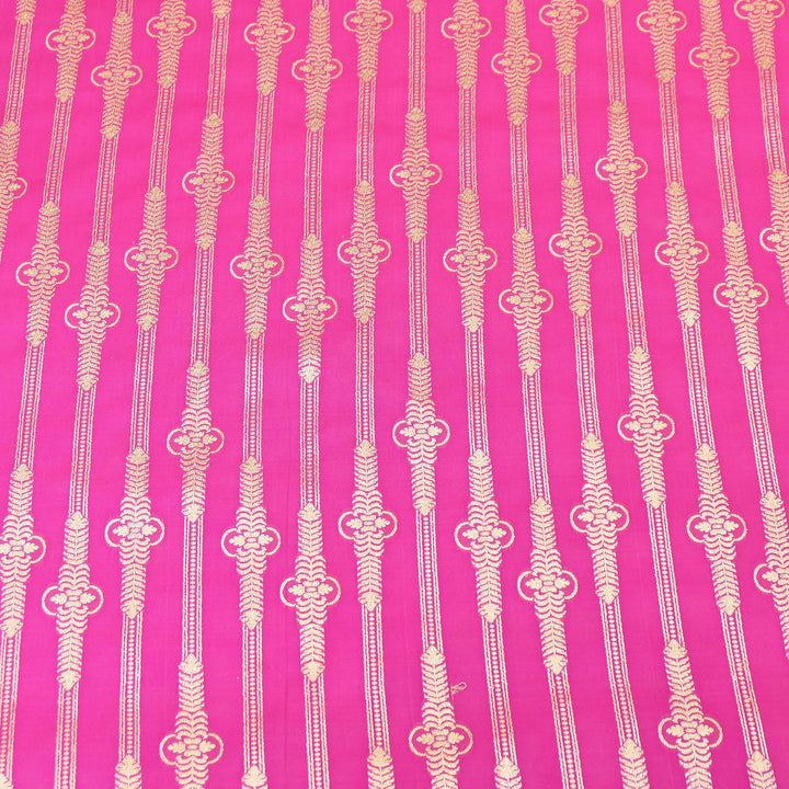 Elegant Chanderi Paudi Brocade Fabric | Soft Lightweight Designer Fabric | 000274-08
