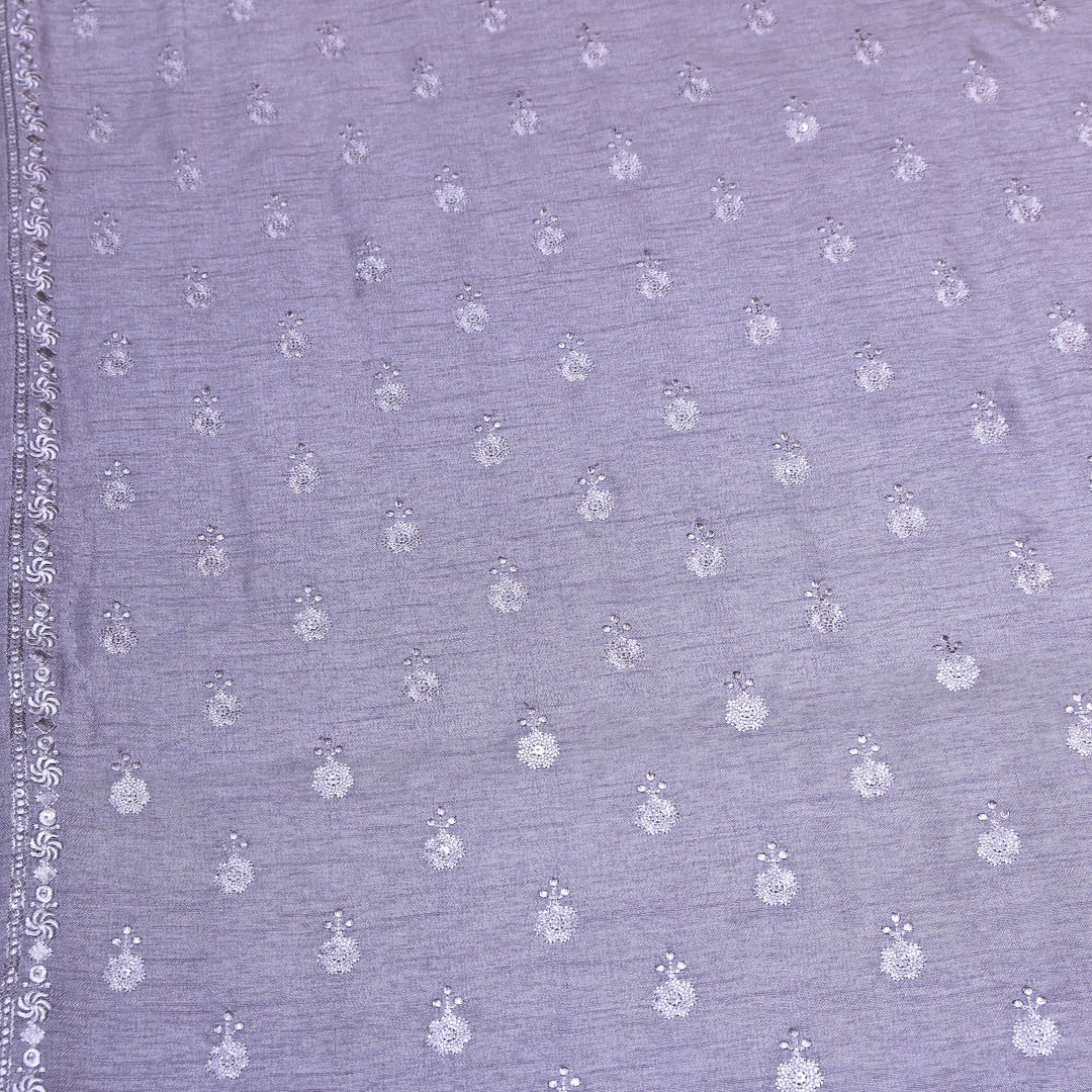Lavender Mist Color Bamberg Raw Silk Thread Embroidery Fabric- GP3819-8