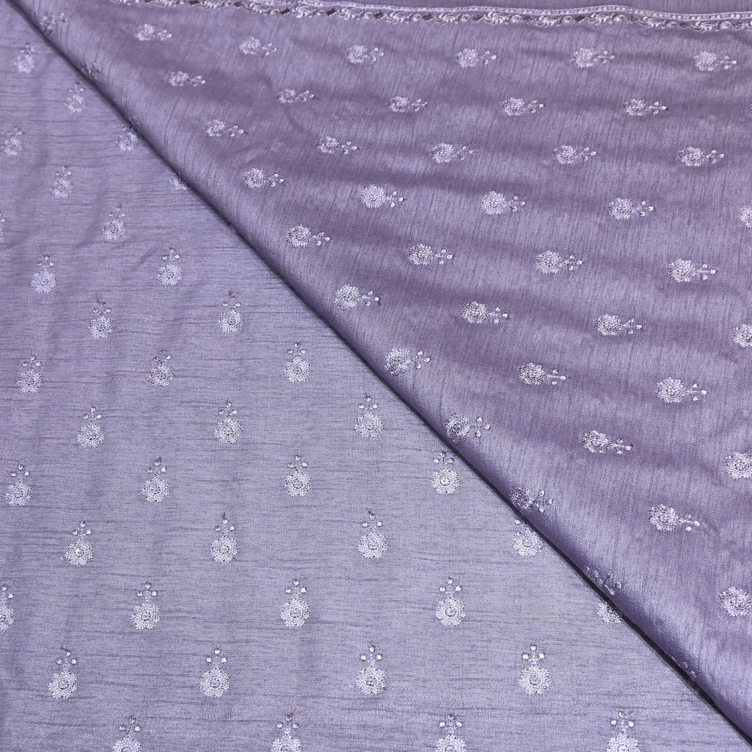 Lavender Mist Color Bamberg Raw Silk Thread Embroidery Fabric- GP3819-8