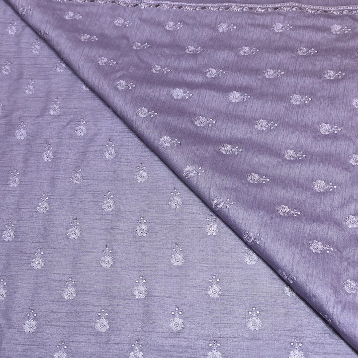 Lavender Mist Color Bamberg Raw Silk Thread Embroidery Fabric- GP3819-8