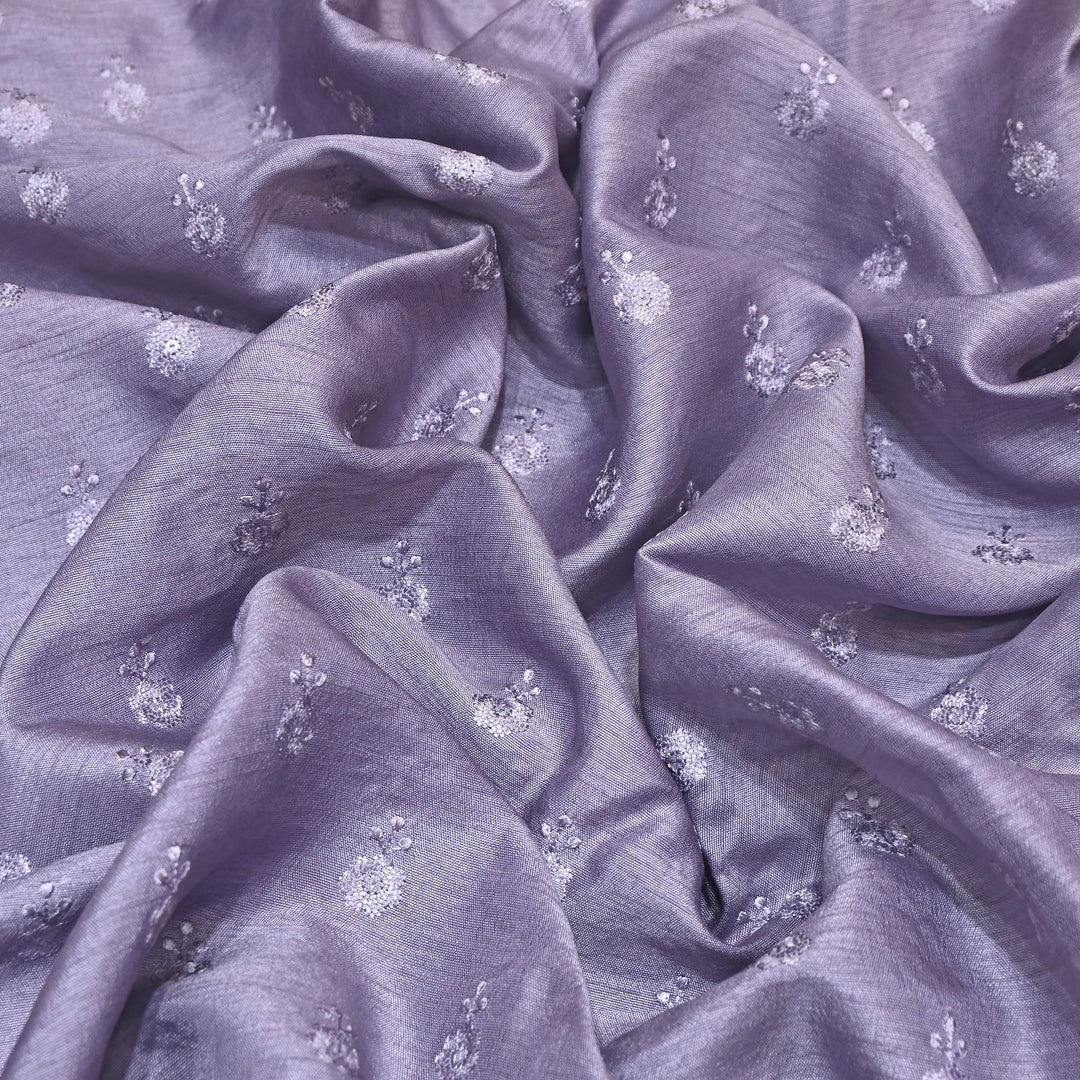 Lavender Mist Color Bamberg Raw Silk Thread Embroidery Fabric- GP3819-8