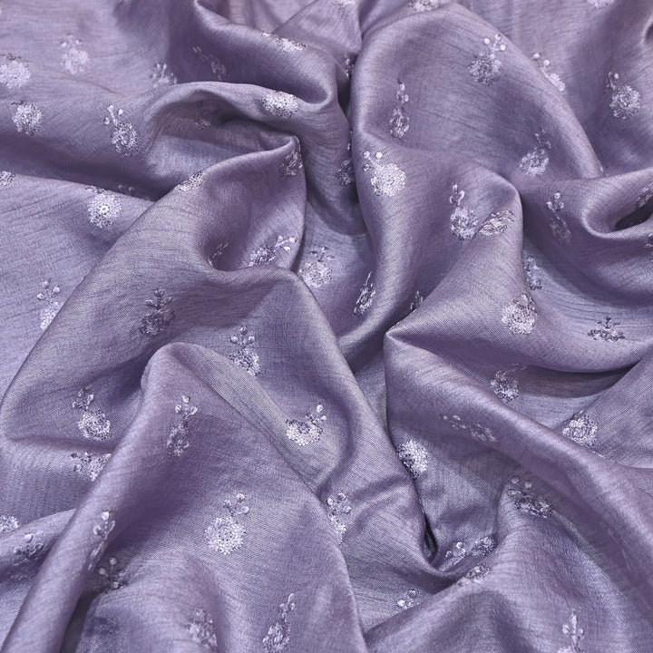Lavender Mist Color Bamberg Raw Silk Thread Embroidery Fabric- GP3819-8