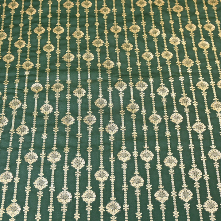 Elegant Chanderi Paudi Brocade Fabric | Soft Lightweight Designer Fabric | 000274-04