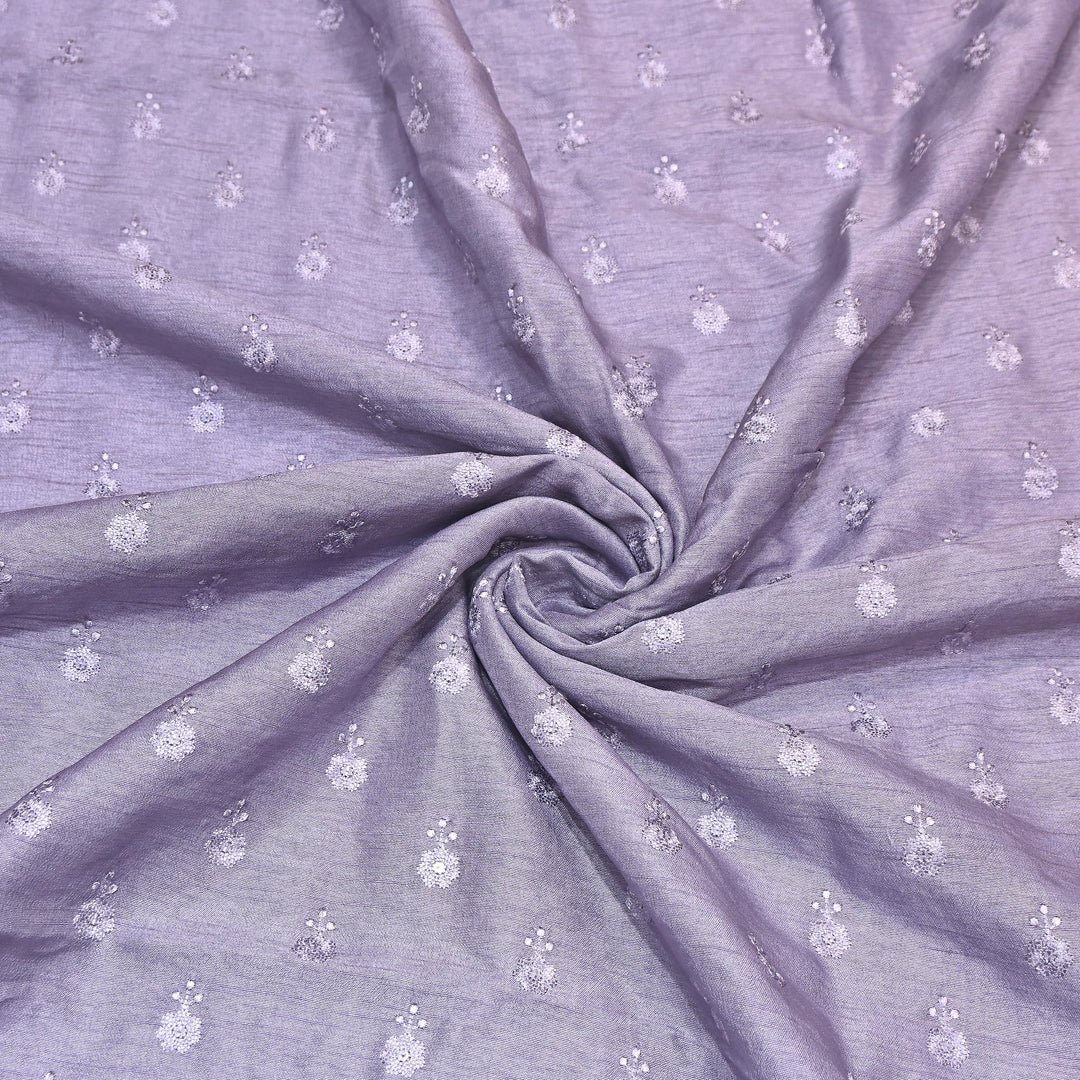 Lavender Mist Color Bamberg Raw Silk Thread Embroidery Fabric- GP3819-8