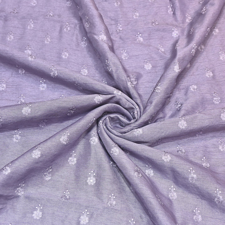 Lavender Mist Color Bamberg Raw Silk Thread Embroidery Fabric- GP3819-8