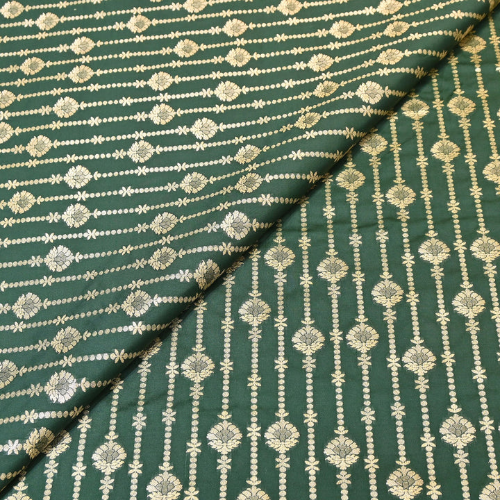 Elegant Chanderi Paudi Brocade Fabric | Soft Lightweight Designer Fabric | 000274-04