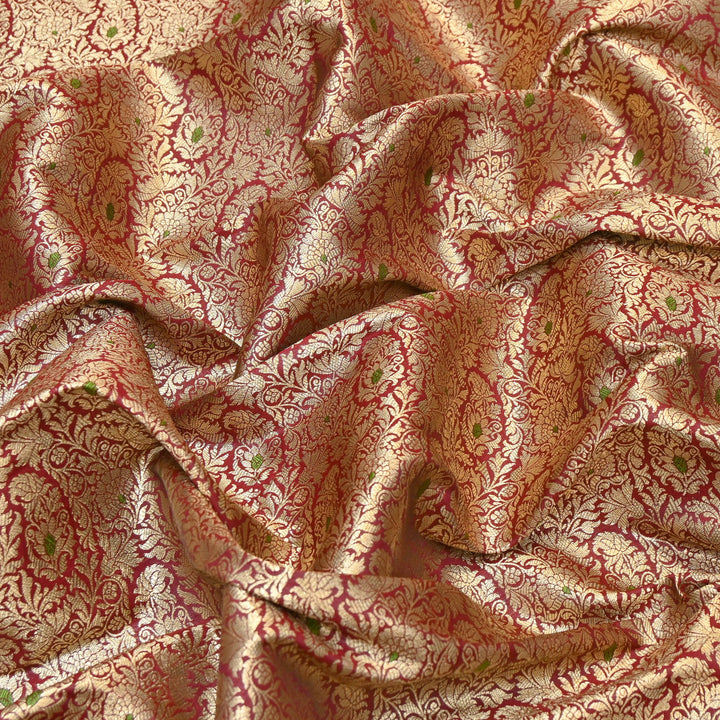 Premium Satin Mina Zari Brocade Fabric | Designer Fabric | ZZ1217-02