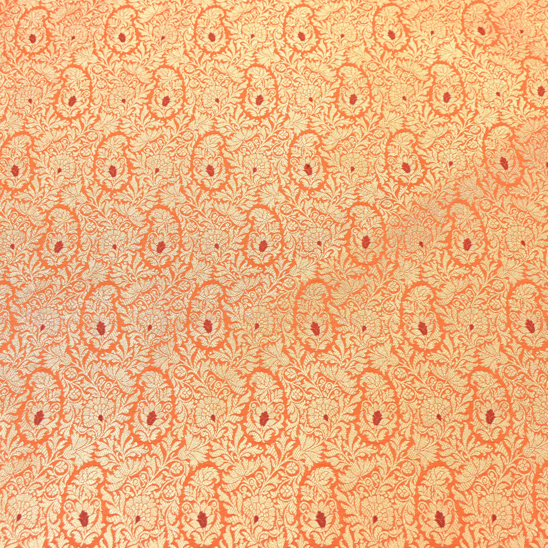 Premium Satin Mina Zari Brocade Fabric | Designer Fabric | ZZ1217-03