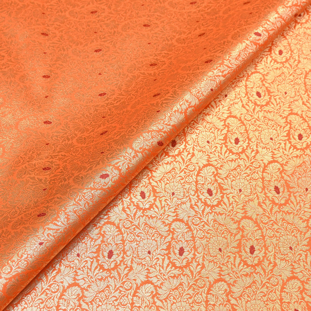 Premium Satin Mina Zari Brocade Fabric | Designer Fabric | ZZ1217-03