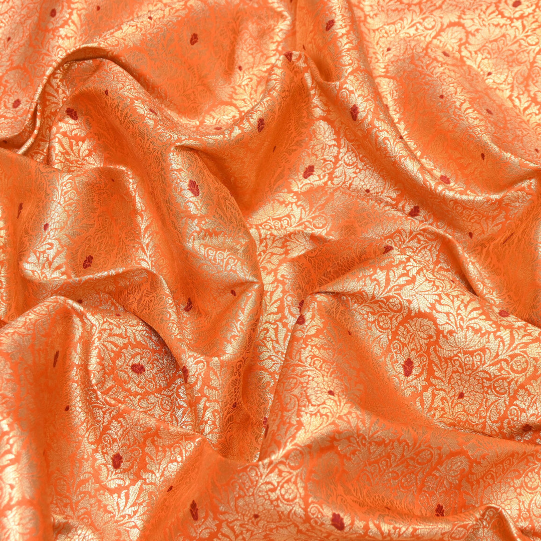 Premium Satin Mina Zari Brocade Fabric | Designer Fabric | ZZ1217-03