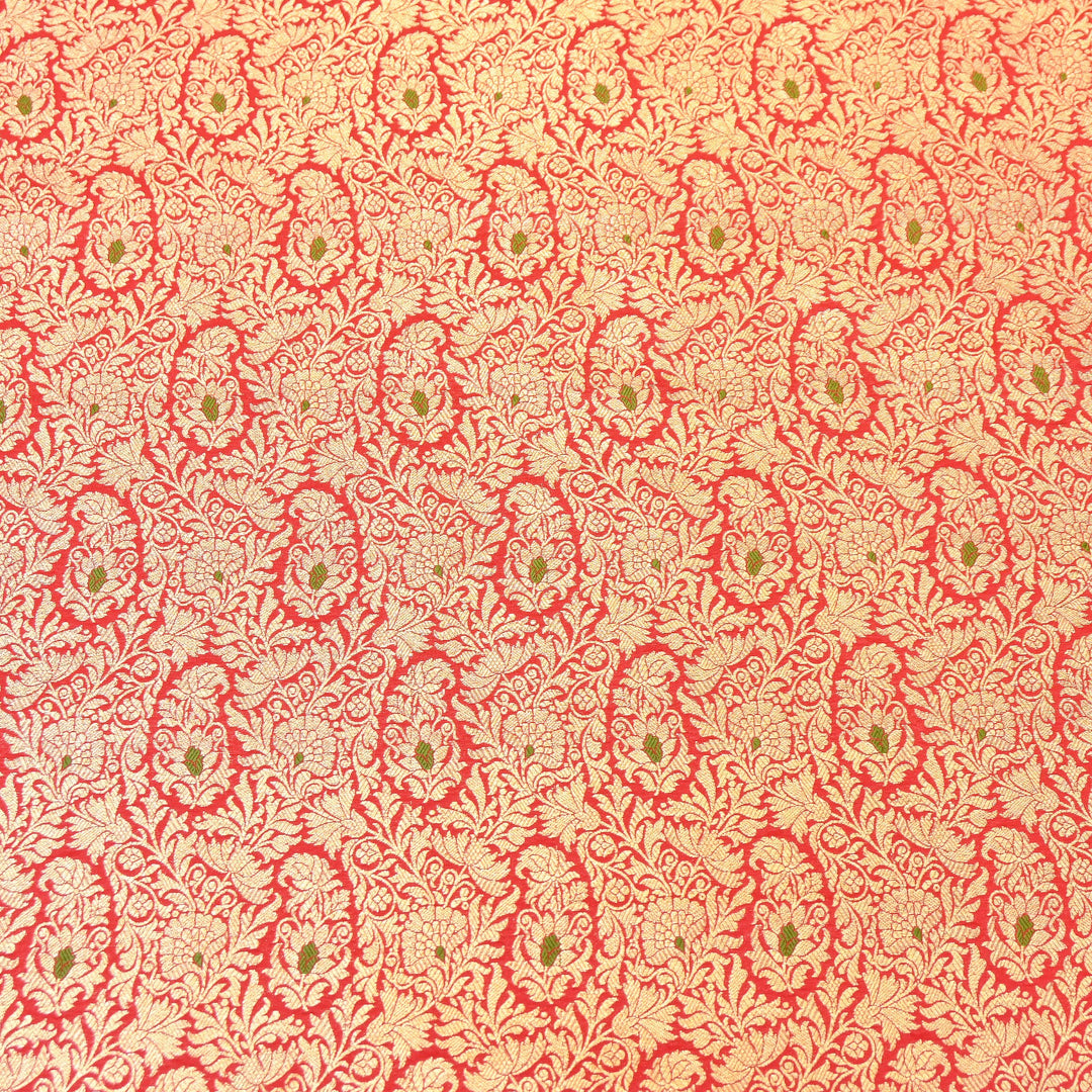 Premium Satin Mina Zari Brocade Fabric | Designer Fabric | ZZ1217-04