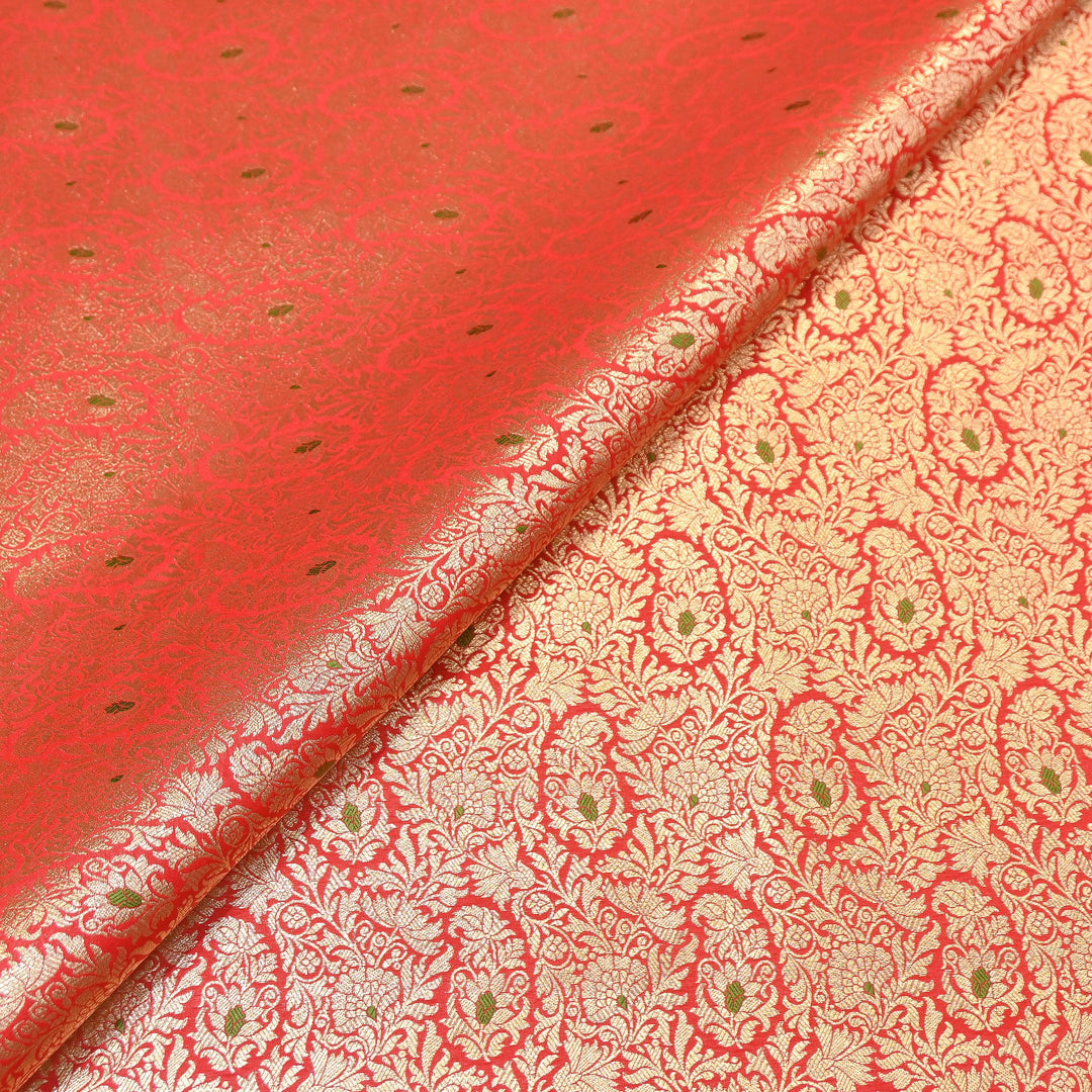Premium Satin Mina Zari Brocade Fabric | Designer Fabric | ZZ1217-04