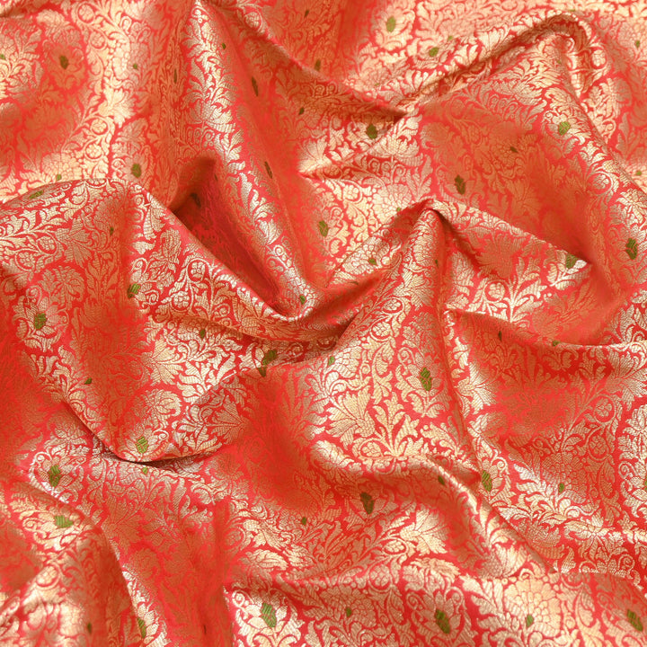 Premium Satin Mina Zari Brocade Fabric | Designer Fabric | ZZ1217-04