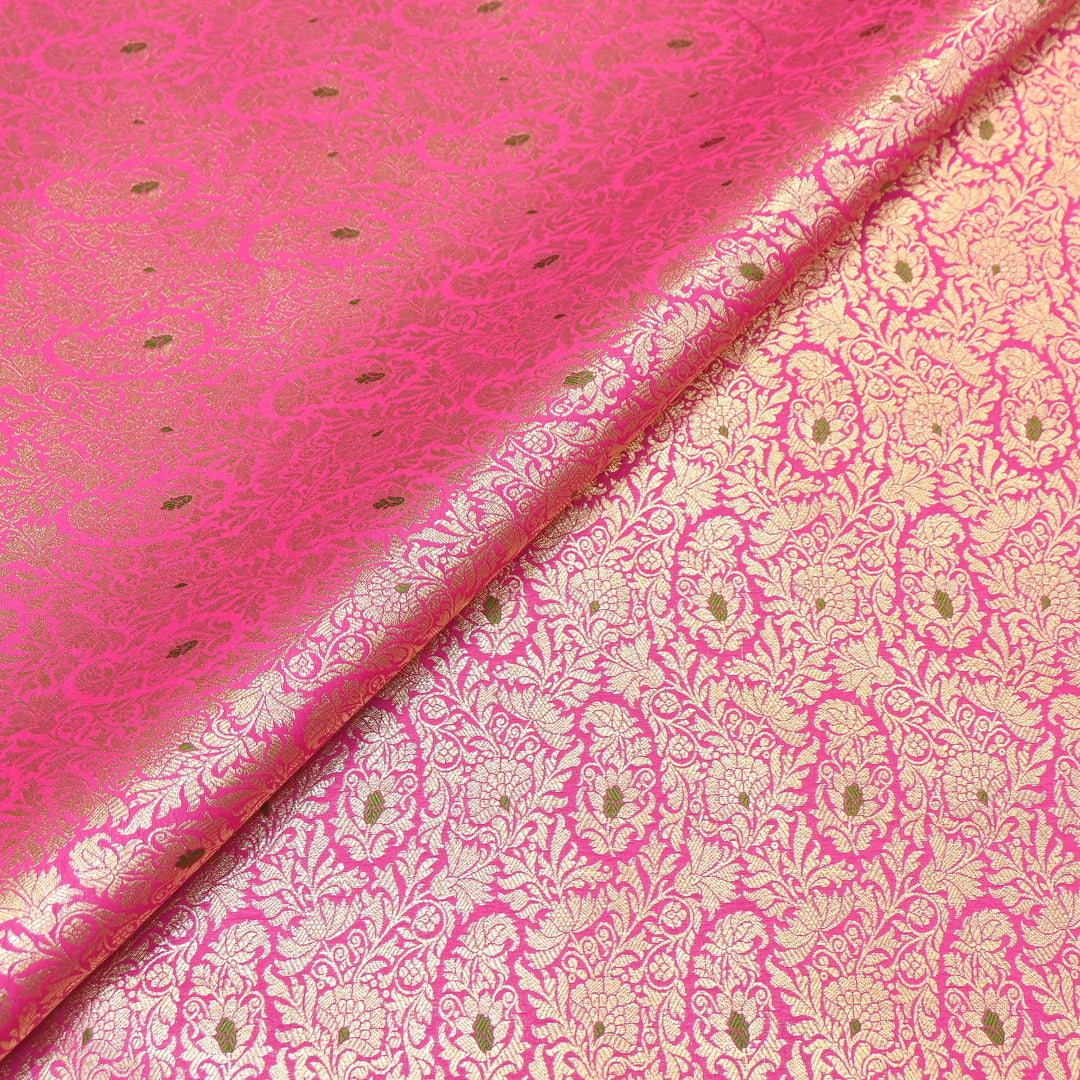 Premium Satin Mina Zari Brocade Fabric | Designer Fabric | ZZ1217-05