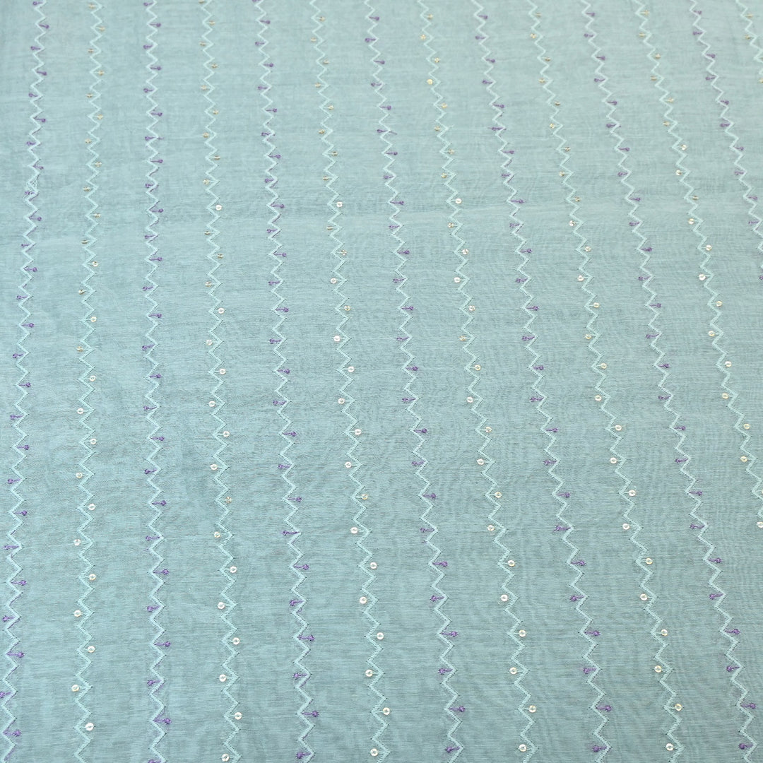Mul Chanderi Sequence Work Embroidery – Designer Summer Fabric MF8163-4