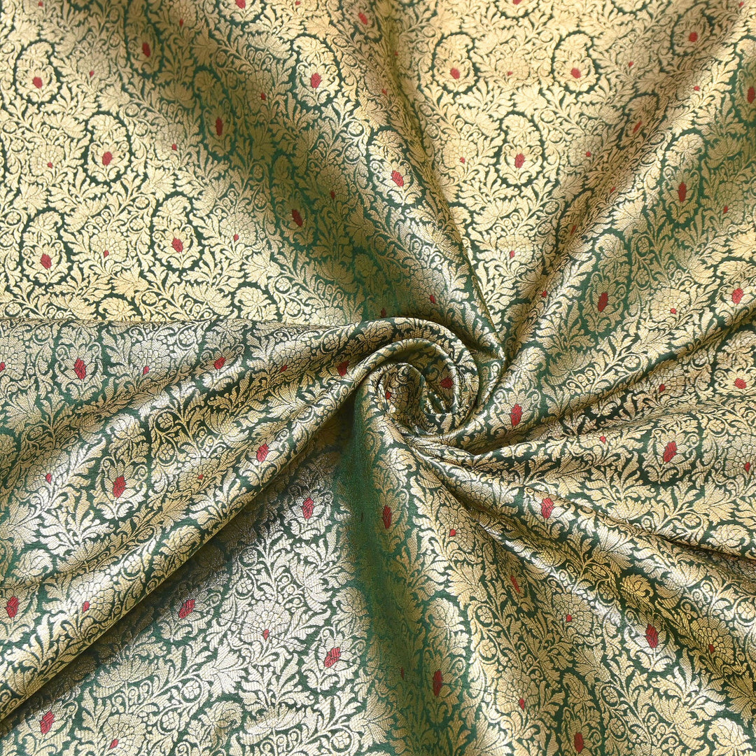 Premium Satin Mina Zari Brocade Fabric | Designer Fabric | ZZ1217-06