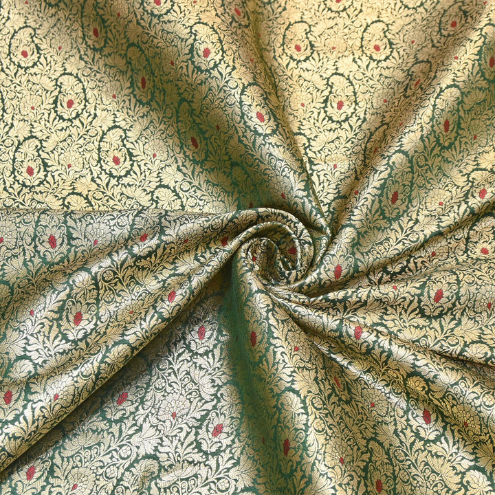 Premium Satin Mina Zari Brocade Fabric | Designer Fabric | ZZ1217-06