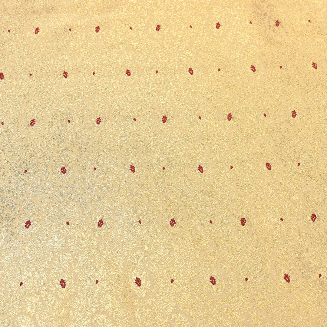Premium Satin Mina Zari Brocade Fabric | Designer Fabric | ZZ1217-07