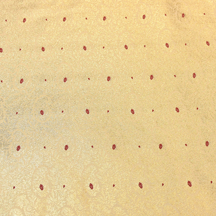 Premium Satin Mina Zari Brocade Fabric | Designer Fabric | ZZ1217-07