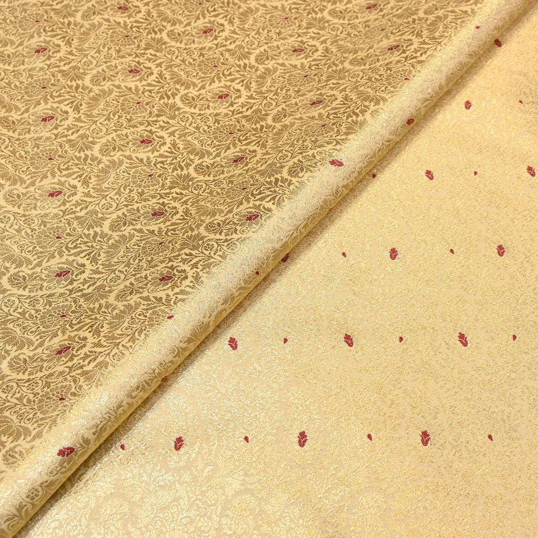 Premium Satin Mina Zari Brocade Fabric | Designer Fabric | ZZ1217-07