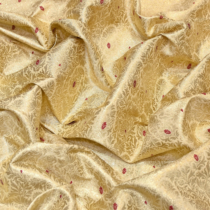 Premium Satin Mina Zari Brocade Fabric | Designer Fabric | ZZ1217-07