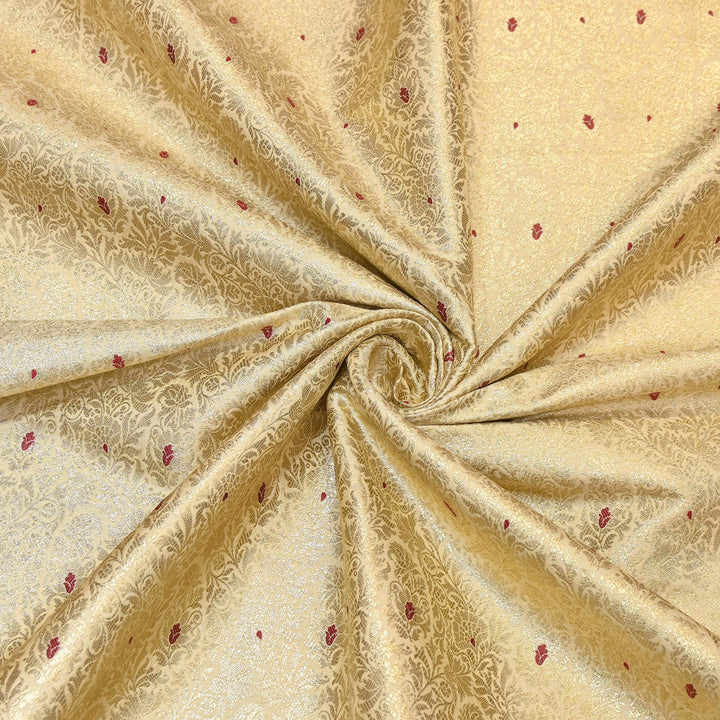 Premium Satin Mina Zari Brocade Fabric | Designer Fabric | ZZ1217-07